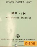 SIP-SIP MP-4G, Jig Boring Mill, Preliminary Intstructions Manual-MP-4G-06